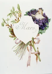 3月 "La Chanson du mois" Jérôme Doucet作 挿絵：Maurice Leloir編 ランス 1904年L.ミショー