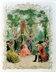 1785年頃の女性フリーメイソンの入会儀式、1890年