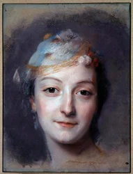 マドモアゼル・マリーフェル（1713-1794）の肖像 モーリス・カンタン・ドラトゥール（Quentin De La Tour ou Quentin De Latour）（1704-1788）によるパステル画 1757年日 0,32x0,24 m サンカンタン、ルクイエ美術館（Musee Lecuyer