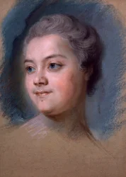 シャスタグネル・ド・ラグランジュ嬢の肖像、モーリス＝カンタン・ド・ラ・トゥール作（1704-1788年）