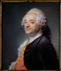 Maurice Quentin Delatour dit Quentin De La Tour ou Quentin De Latour (1704-1788) Pastel painting by Jean-Baptiste Perroneau (Jean Baptiste Perronneau) (1715-1783) 1750 Dim 0,56x0,48 m Saint Quentin, musee Lecuyer - 画家の肖像