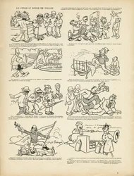 モーリス・ラディゲ（1866-1941）のイラスト（Le Rire, 21/12/12） - Le syndicrouge de Toulon - Syndicalisme, Toulon