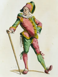 モーリス・サンド（1823-1889）による1820年のポリシネル