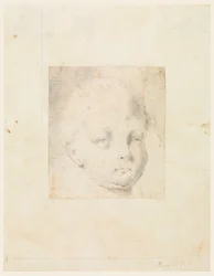 デッサン、習作少年の頭部、1810-34
