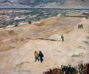 海辺で仕事を終えた人たち（Wangeroogeのビーチにて