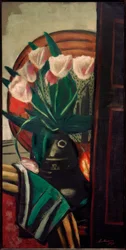 チューリップの静物画