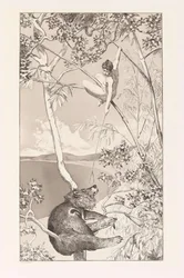 クマとエルフ Bär und Elfe プレート I from Intermezzos, Opus IV Intermezzi, Opus IV, c. 1880年。