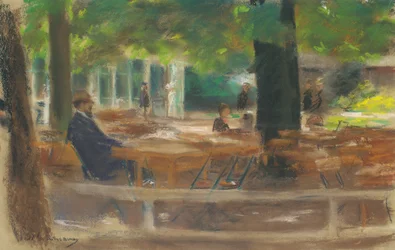 ラーレンのビアガーデン、1903年頃