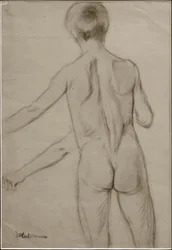 M.リーバーマン、絵画「入浴少年」の研究