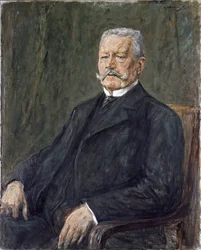 パウル・フォン・ヒンデンブルク大統領の肖像 1847-1934 年、マックス・リーバーマン作 (1847-1935) ニーダー ザクセン州立博物館、ハノーバー