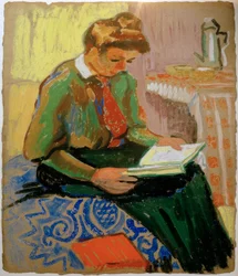読書する女性