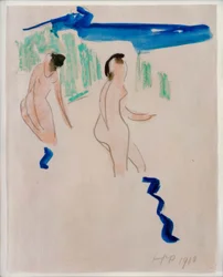二人の水浴者