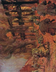 ホーエンスケインのストリートバトル、ヒンデンブルクのイラスト、Daterlandischer Derlag CU Weller Berlin、1922年発行