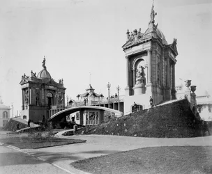 コンクリート橋、全ロシア博覧会、ニジニノヴゴロド、ロシア、1896年。