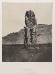 アメンホテプ3世の巨像モノリス、グルナ、1849-1851年。