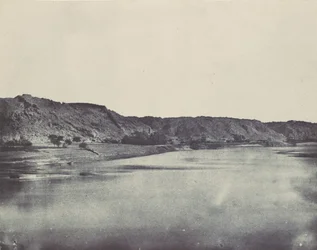 ヌビアです。ナイル川の東岸 バブの村1850年、フィロエの南側から撮影。