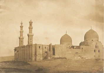 スルタン・ベスクークのモスクと墓、エル・メレク...の全景、1849年12月〜1850年1月。