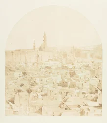 テグロウン・モスクから撮影されたカイロの全景（1849年12月～1850年1月）。