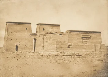 1850年4月5日、北側から撮影されたダケ・プセルシス神殿の全景。