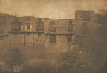 1849年12月から1850年1月にかけて、カイロのフランスクォーターの庭から撮影された風景。