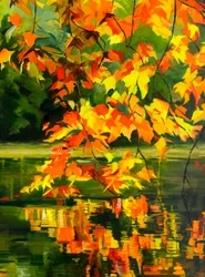 色鮮やかな秋の風景