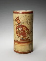 呈示場面付花瓶 西暦600～900年（スリップ付土器