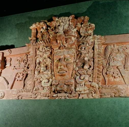 建築マスク、カンペチェ、ユカタン半島、メキシコ（スタッコ）