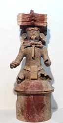中央アメリカ、ホンジュラス、コパン出土、古典期後期（西暦600～900年）、香炉（テラコッタ）