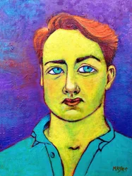 フタロの男、2021年3月（油絵）