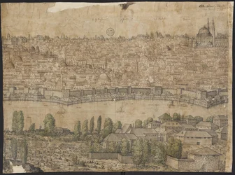 コンスタンティノープルの展望、シート14、メルキオール・ロルク、1559年