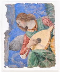 音楽を作る天使、1480年頃（フレスコ画）
