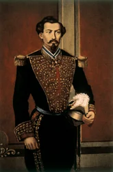 メキシコの将軍・政治家ミゲル・ミラモン（1831-1867）の肖像（油彩・キャンバス