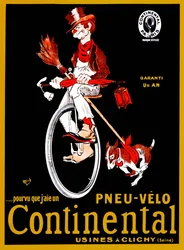 コンチネンタルタイヤの広告ポスター。
