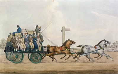 1856年にJ.ハリスによって刻まれたステージの終わりに到着