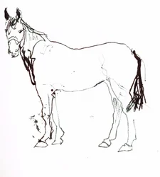 無題、2018年（紙に水彩画）