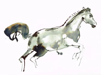 無題、2018年（紙に水彩画）