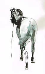 無題、2018年（紙に水彩画）