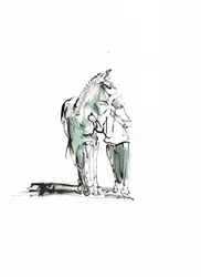 無題、2018年（紙に水彩画）