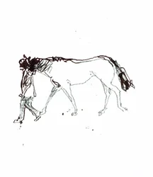 無題、2018年（紙に水彩画）