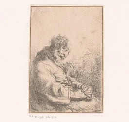 椅子で寝ている老人