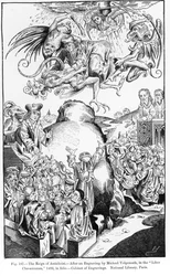 1493年に出版されたリベルクロニコルムからの反キリストの統治、イラスト、中世の科学とルネサンス、ポールラクロワによって書かれ、彫刻された、1878年（engrav