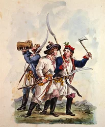 1700年以降のポーランド軍のコスチューム（カラーリトグラフ）