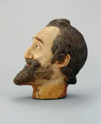 フランスのヘンリー4世の肖像画の頭、1610年頃（ワックス）（312106および312138も参照）
