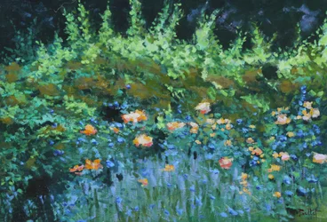 花壇, 2003 (油彩・板)