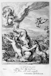 Alpheusによって追求され、噴水に変わったArethusa、1655