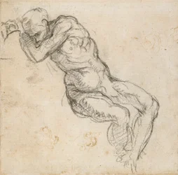 眠る裸の男性、1490-1560年頃