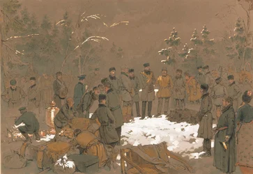 皇帝アレクサンドル2世の熊狩り、1872年。
