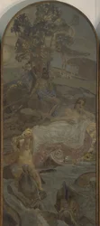 ヴィーナス、アモール、パリの三連祭壇画パリ中心部、1893年