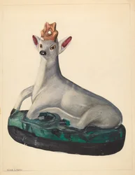 鹿の置物、c。 1936年。