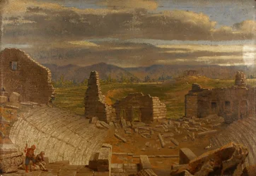 Asrum Asia Minor の遺跡: Layard と探検した Sir Henry Layard, ca. 1845年。